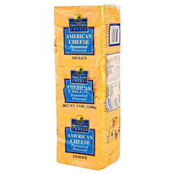 Sliced Yellow American Cheese 120 Count 5lb